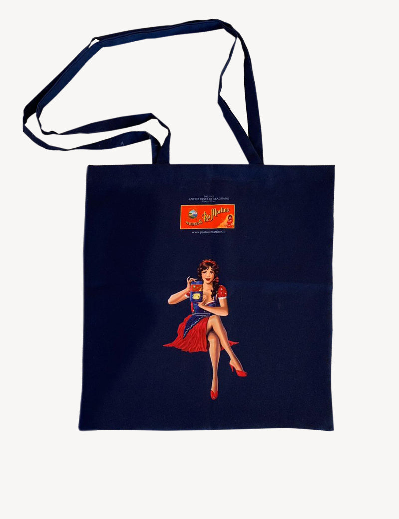 Pin-up blue shopping bag