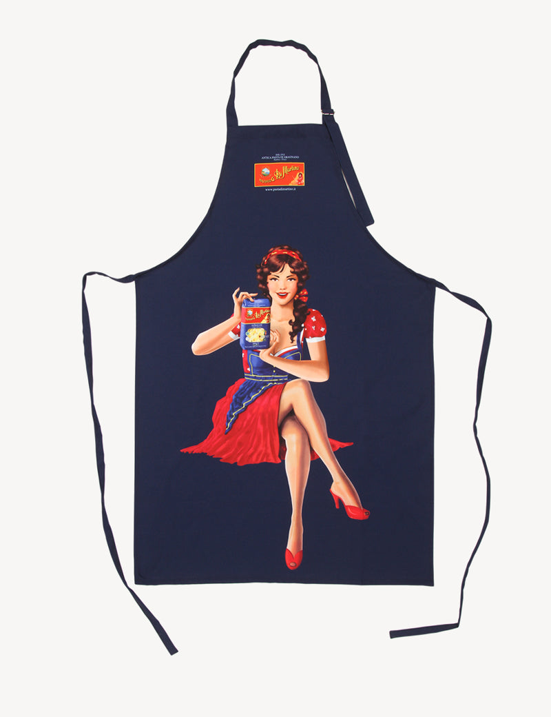 Pin-up blue Apron
